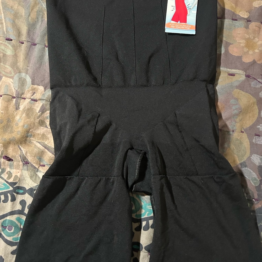 ASSETS by Spanx Black High-Waist Mid-Thigh Shaper Shorts